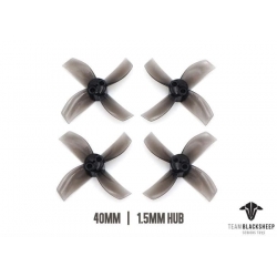 TBS MICRO BRUSHLESS PROPS 4BLADE 40MM (BLACK) (1.5MM HUB)